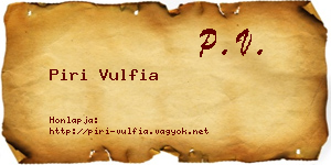 Piri Vulfia névjegykártya